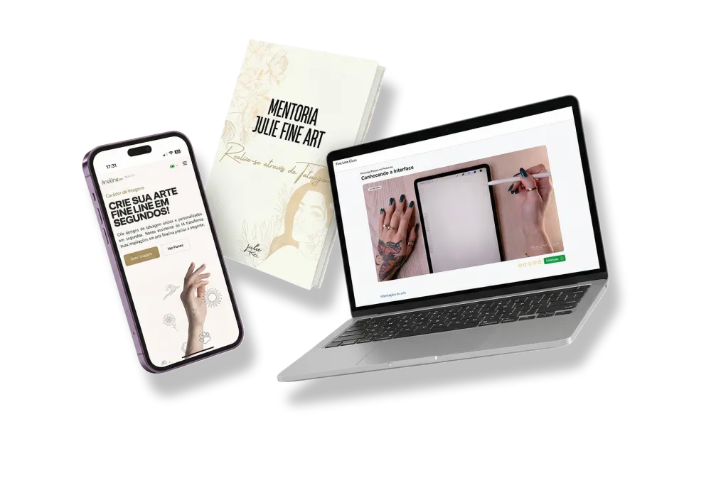 Kit de produtos exclusivos da mentoria